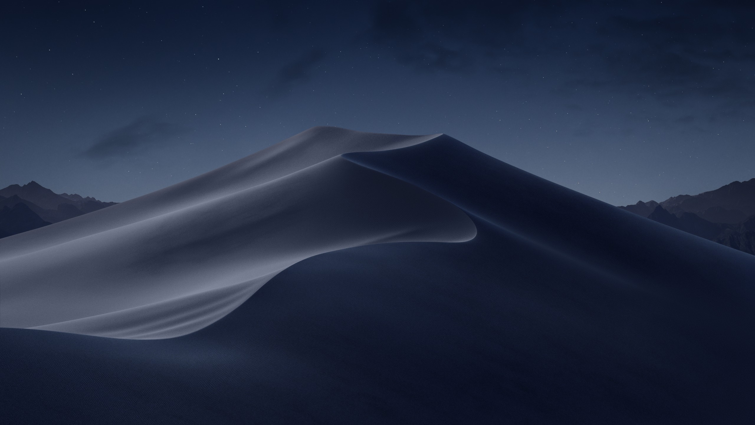 苹果自带macos mojove mojave night 莫哈韦沙漠晚上风景5k壁纸_彼岸