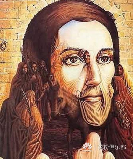 1,这张图片有人找出了11张脸.