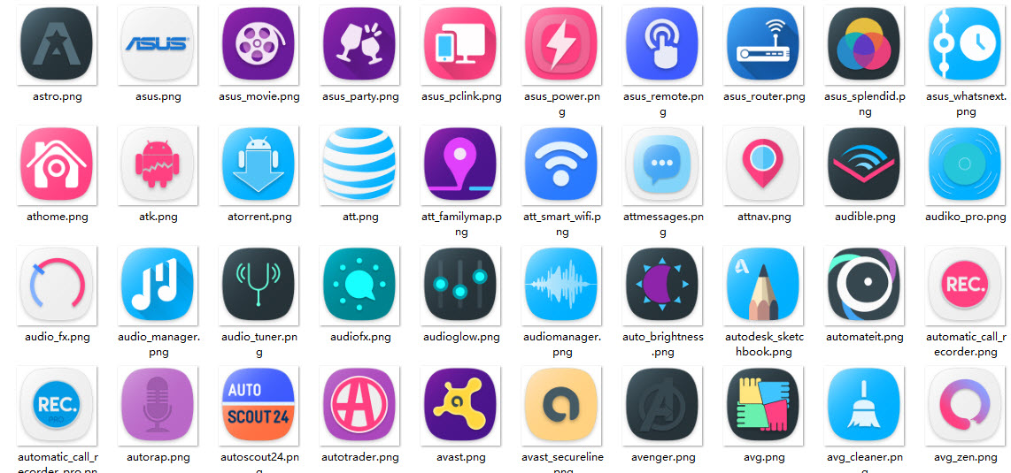 这套三星图标看起来不错,谁能花的时间搞成华