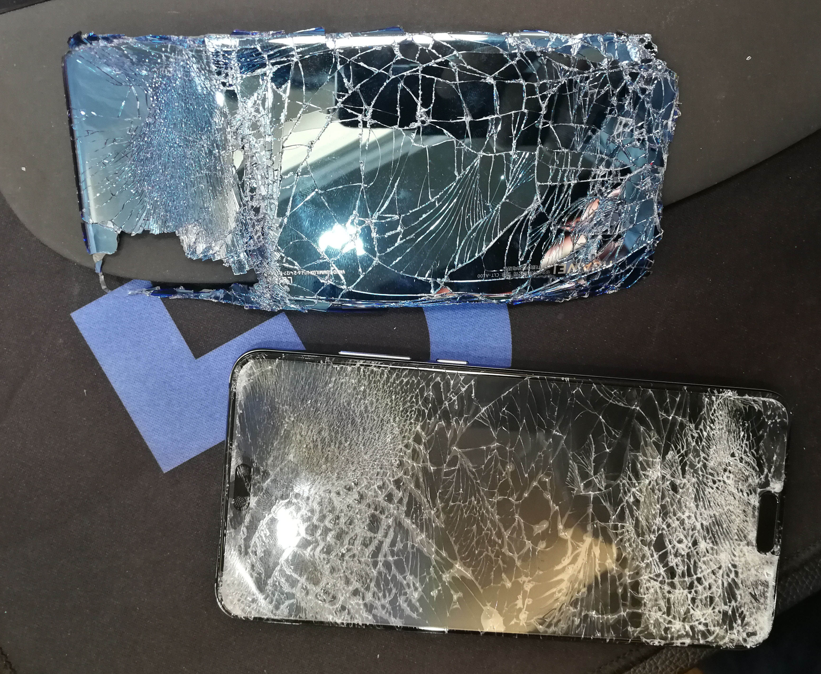 69 华为手机 69 华为p20系列 69 【靓图】跟老婆吵架,p20被摔成