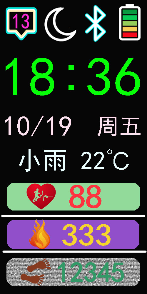数字时钟桌面 要在这么小的桌面显示太多东西是不可能的,在手机上看