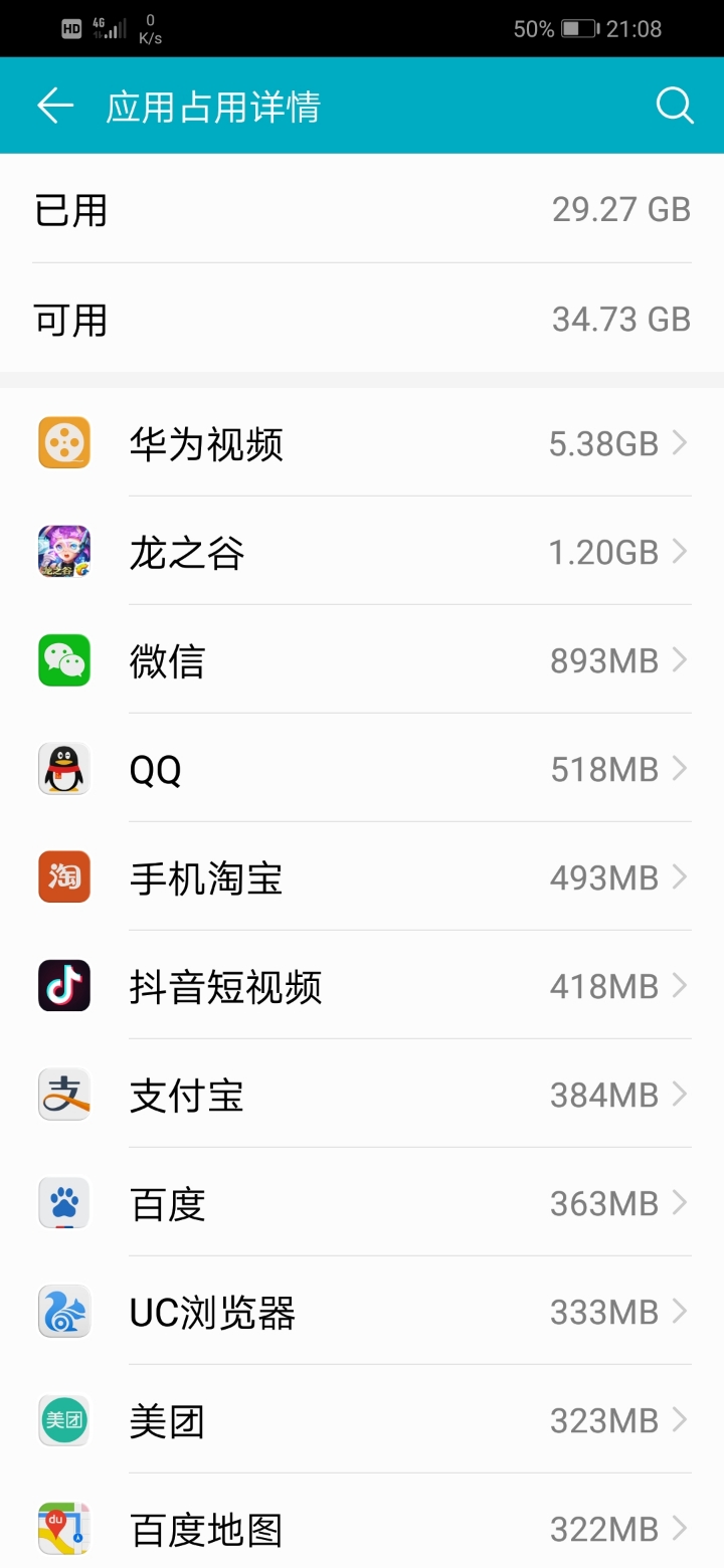 8X手机64G内存够用吗?