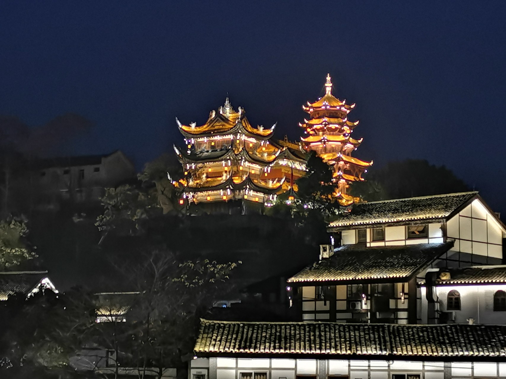 重庆磁器口夜景