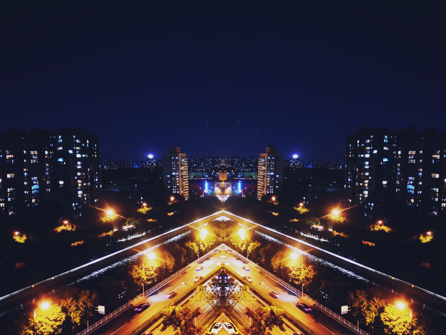 北京二环的夜景